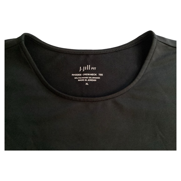 J. Jill Fit Women’s Rhodes Crew-Neck Tee Long Sleeves Stretch Black Shirt Sz XL - Picture 9 of 14